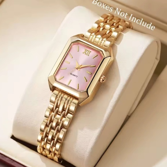 Lady square Gold and Pink Watch - Picture 9 of 9